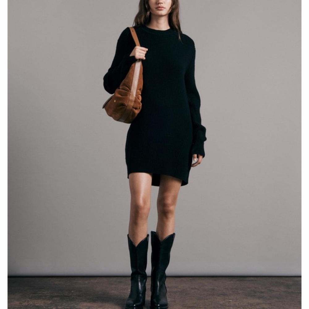 Rag & Bone ‘Pierce’ Black Cashmere Mini Dress